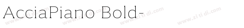 AcciaPiano Bold字体转换